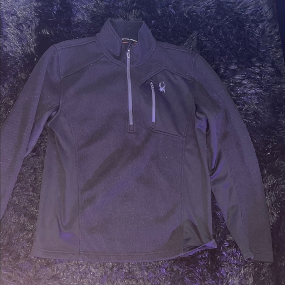 Black spyder jacket quarter zip